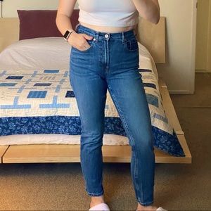 Everlane High Waist Straight Leg Jeans
